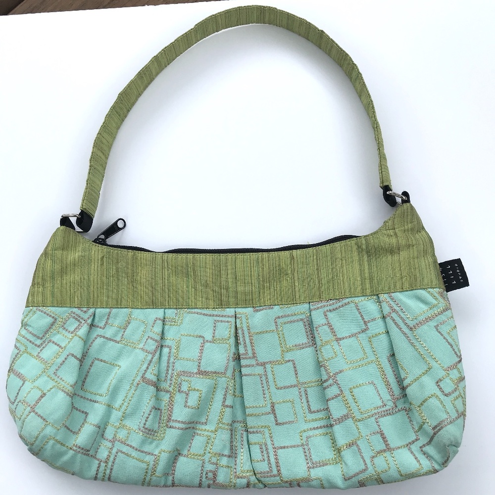 Lisa Lill Studio Handmade Greens And Blue Shoulder Bag